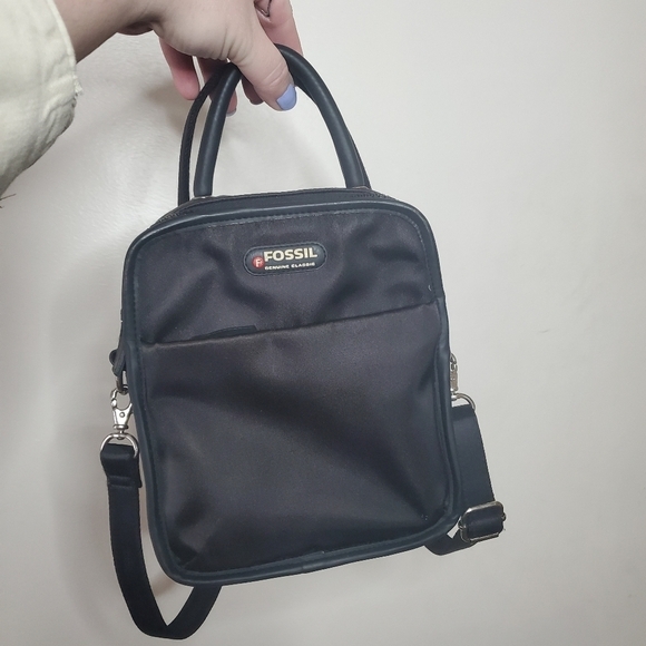 Fossil Handbags - Fossil 2-in-1 Mini Bag Square Canvas Black